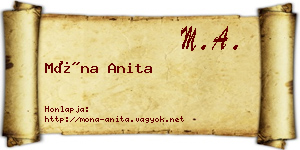 Móna Anita névjegykártya