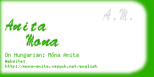 anita mona business card